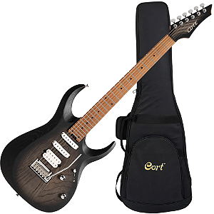 Guitarra Elétrica Cort X700 OPBB Triality com Captadores Fishman e Bag
