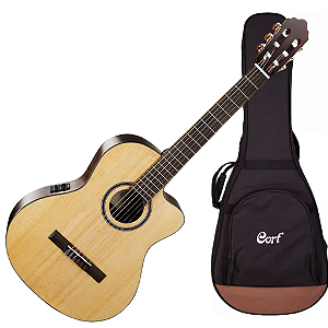 Violão Eletroacústico Cort Classic AC160CF NT com Tampo em Spruce e Laterais em Ébano Macassar com Fishman Presys II e Bag