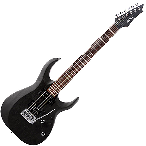 Guitarra Elétrica Cort X100 OPBK Open Pore Black com Captadores Humbucker Powersound