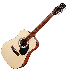 Violão Eletroacústico 12 Cordas Cort AD810-12E OP Folk com Tampo Spruce e Pré CE304T Open Pore Natural