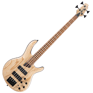 Contrabaixo 4 Cordas Ativo Cort B4 Element OPN com Captadores Bartolini Pré MK1 Ponte MetalCraft M4 e Escala Roasted Maple