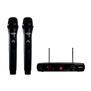 Microfone Sem Fio Duplo VHF DX-158 Devox