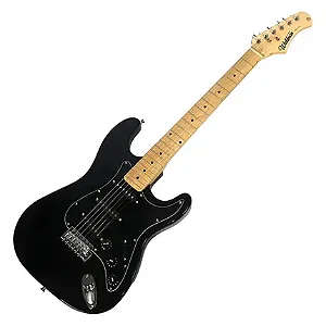 Guitarra Waldman ST-111 BBK Black com Corpo Hardwood e Captadores Single Coil Hi-Gain