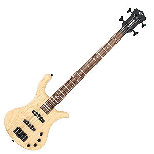Contrabaixo Waldman WB400A-NAT JJ 4 Cordas Natural com Circuito Ativo e Captadores Jazz Bass