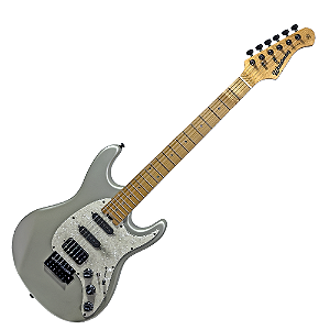 Guitarra Waldman ST-441X SVS/B Silver Satin Premium com Technical Wood e Bag