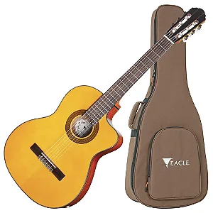 Violão Eletroacústico Eagle Ch800f VG Flat Nylon