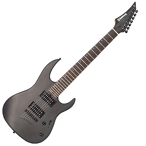 Guitarra Waldman Premium Mastery WST187 BKS Black Satin 7 Cordas com Captação HH e Ponte Tune-O-Matic