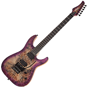 Guitarra Schecter C-6 Pro FR 6 Cordas ARB Aurora Burst com Diamond Decimator e Floyd Rose Special