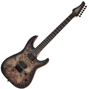 Guitarra Schecter C-6 Pro CB Charcoal Burst com Diamond Decimator e Hardtail String-Through