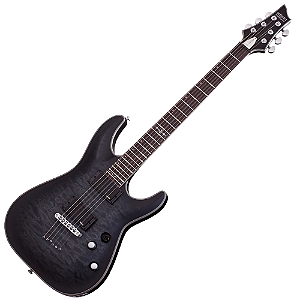 Guitarra Schecter C-1 Platinum SBK Satin Black com EMG 81/85 e Ultra Access Neck Joint