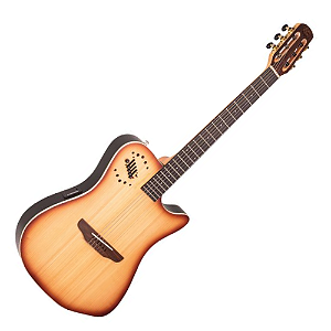 Violão Marquês VN-12NBEQ Eletroacústico Nylon Clássico Cutaway Natural Brilhante