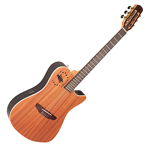 Violão Marquês VN-12MGSEQ Eletroacústico Nylon Clássico Cutaway Mogno Fosco