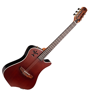 Violão Marquês VN-10 CTSEQ Super Flat Aço Cutaway Eletroacústico Tobacco