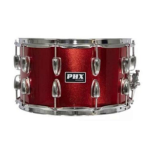 Caixa PHX 14"x8" de Madeira Vermelha com Pele Cristal e 10 Afinações