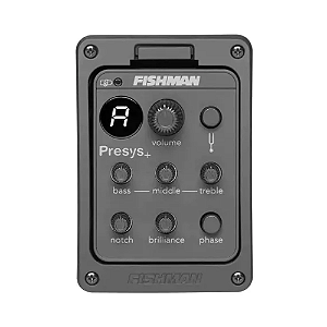 Captador Fishman Presys Plus PSY-201 Pré-Amplificador EQ com Afinador e Sistema Piezoelétrico