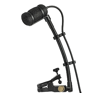 Microfone Audio-Technica ATM350U Condensador Cardioide UniMount para Instrumentos - Sistema Completo de Captação Profissional