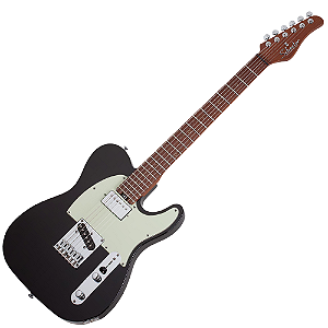 Guitarra Schecter Nick Johnston PT See-Thru Black com Captadores Antiquity II e Ponte Hipshot Hardtail