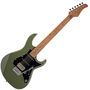 Guitarra Cort G250 SE ODG Olive Dark Green com Captadores Powersound HSS e Ponte Vintage Tremolo
