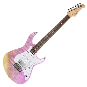 Guitarra Cort G280 Select TCP Trans Chameleon Purple com Captadores Voiced Tone VTS-63 e VTH-77 e Ponte CFA-III Tremolo e Bag