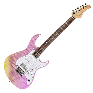Guitarra Cort G280 Select TCP Trans Chameleon Purple com Captadores Seymour Duncan SSL-1 e TB-14 e Ponte Hipshot Hardtail