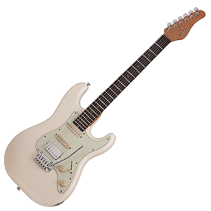 Guitarra Schecter Nick Johnston Traditional HSS Atomic Snow com Captadores Schecter Diamond HSS e Ponte Hipshot Hardtail