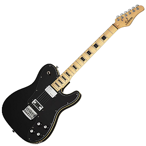 Guitarra Schecter PT Fastback Gloss Black com Captadores Schecter Diamond e Ponte Hipshot Hardtail