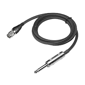 Cabo Instrumento Audio-Technica AT-GcH Pro 1/4" para Transmissores Bodypack cH-Style - Wireless Profissional 0.9m