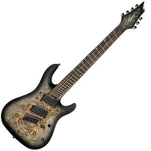 Guitarra Cort KX507 MS SDB Star Dust Black 7 Cordas com Captadores Fishman Fluence Modern Humbucker e Ponte String-Thru