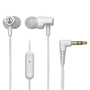 Fone de Ouvido Audio-Technica ATH-CLR100iSWH Branco com Microfone e Controle para Smartphone