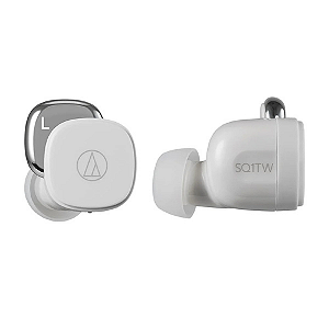 Fone de Ouvido True Wireless Audio-Technica ATH-SQ1TWWH Branco com Low Latency e Hear-Through