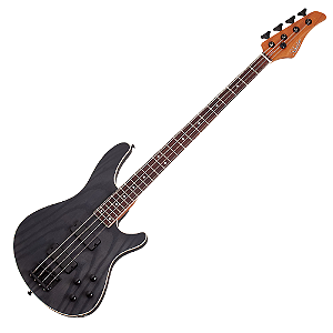 Contrabaixo Schecter CV-4 CEP Cats Eye Pearl 4 Cordas com Captadores Schecter Diamond J-Bucker e Ponte Schecter Custom String-Thru