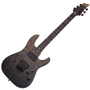 Guitarra Schecter C-1 Standard BFB Black Fade Burst Burl com Captadores Schecter USA SuperCharger Mach-6 HH e Ponte Hipshot Hardtail