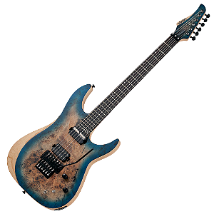 Guitarra Schecter Reaper-6 FR S SSKYB Satin Sky Burst com Captadores Schecter Diamond Decimator HH e Ponte Floyd Rose Special 'Hot Rod' Locking Tremolo