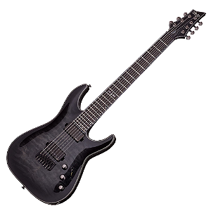 Guitarra Schecter Hellraiser Hybrid C-7 TBB Trans Black Burst 7 Cordas com Captadores EMG 57-7H/66-7H e Ponte Tune-O-Matic String-Thru