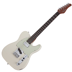 Guitarra Schecter Nick Johnston PT AS Atomic Snow com Captadores Schecter Diamond Nick Johnston Single Coil e Schecter Diamond '78 Humbucker e Ponte Schecter PT-S