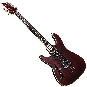Guitarra Schecter Omen Extreme-6 LH BCH Black Cherry com Captadores Schecter Diamond Plus HH e Ponte Tune-O-Matic 2009