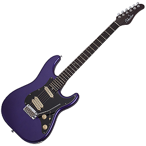 Guitarra Schecter MV-6 MP Metallic Purple com Captadores Schecter Diamond 351 SSS e Ponte Schecter 2-Point Tremolo 4200