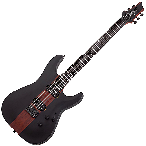 Guitarra Schecter C-1 Rob Scallon SDR Satin Dark Roast com Captadores Schecter Rob Scallon Signature HSS e Ponte Hipshot Hardtail 901