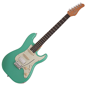 Guitarra Schecter Nick Johnston Traditional H-S-S AG Atomic Green com Captadores Schecter Pasadena Plus/Schecter Pasadena HSS e Ponte Schecter 2-Point Tremolo 1540