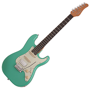 Guitarra Schecter Nick Johnston Traditional H-S-S AG Atomic Green com Captadores Schecter Pasadena Plus/Schecter Pasadena HSS e Ponte Schecter 2-Point Tremolo 1540