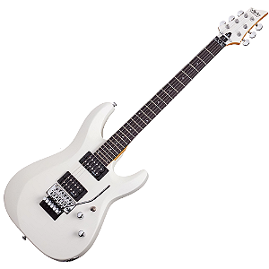 Guitarra Schecter C-6 FR Deluxe SWHT Satin White com Captadores Schecter Diamond Plus HH e Ponte Floyd Rose Special 435