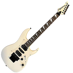 Guitarra Waldman WIG450X TWHS Trans White Satin com Captadores HSH e Ponte Floyd Rose
