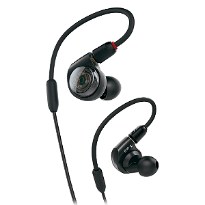 Monitor In-Ear Audio-Technica ATH-E40 com Drivers Dual Phase Push-Pull e Cabo Destacável