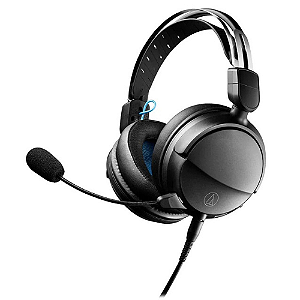 Headset Gamer Audio-Technica ATH-GL3BK Preto Closed-Back de Alta Fidelidade com Microfone Destacável