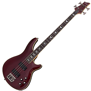 Contrabaixo Schecter Omen Extreme-4 Black Cherry com Captadores Schecter Diamond Bass e Ponte Schecter Diamond Bass 2040