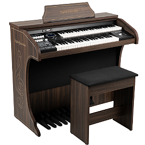 Órgão Digital Acordes AC300 Marrom com Teclados Waterfall e 128 Timbres GM