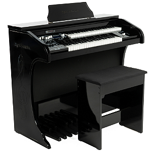 Órgão Digital Acordes AC400 Preto com Teclados Waterfall e 128 Timbres GM