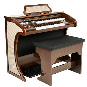 Órgão Digital Acordes AC400S Marrom com Teclados Waterfall e 128 Timbres GM