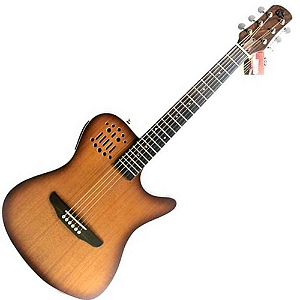 Violão Eletroacústico Marquês VA-144MGBEQ Flat Travel Baby Mahogany Sombra Aço com MET-A08