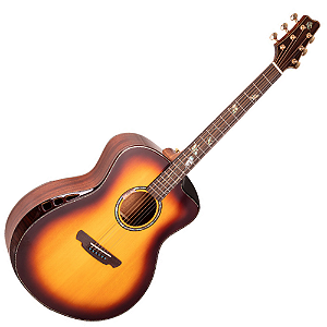 Violão Eletroacústico Marquês VA-193CTEQ Grand Auditorium Castanho Brilho Aço com Guitto Double